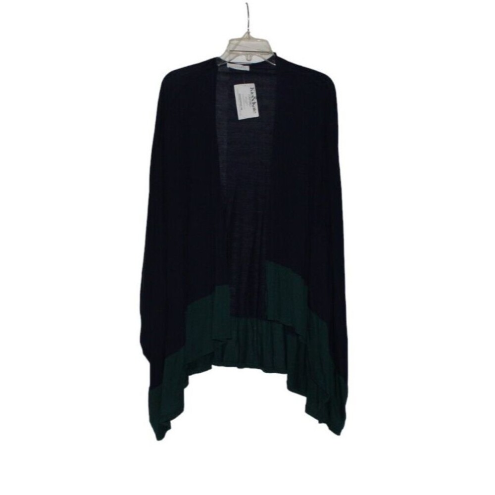 Lush Cover Up Batwing Open Front  Blue & Green Woman's Size Small